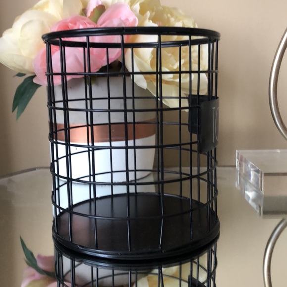 Rae Dunn Black Wire Basket TOOLS Magenta Office/ Kitchen - Picture 3 of 5